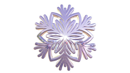 Abstract metallic snowflake design with shimmering reflections on a dark, dramatic background.