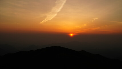 Beautiful natural scenery from Sobaeksan Mountain, Korea