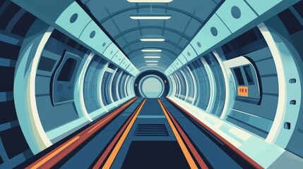 engineering raising tunnel flat design