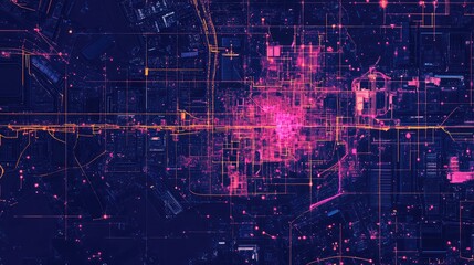 Obraz premium rchitecture conceptual representation of a city zoning map medica