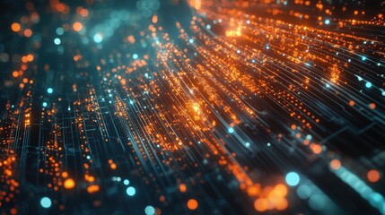 Fototapeta premium simulation sci fi style data cluster loop