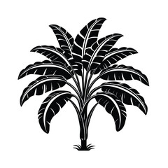 ---line-art-tropical-banana-tree-with-wide-leaves-.eps