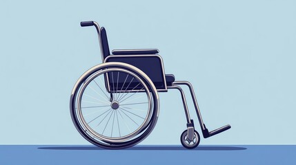 Fototapeta premium flt ai generated depiction of a flat cartoon wheelchair