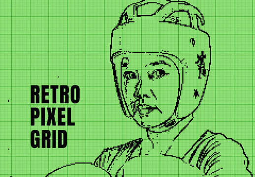 Retro Pixel Grid Photo Effect