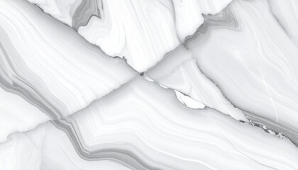 Obraz premium White and Gray Marble Surface with Diagonal Veining