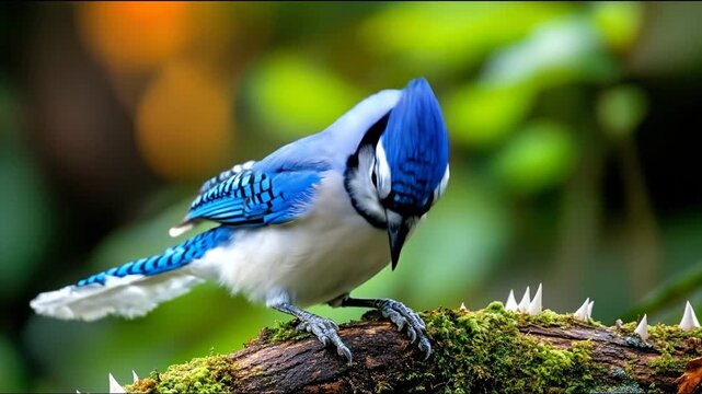 Blue jay bird close up