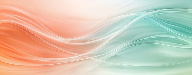 Obraz premium Soft flowing abstract background with gentle undulating waves. 