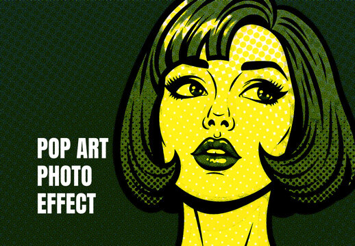 Colorful Retro Pop Art Photo Effect