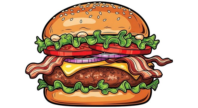 Burger Illustration.