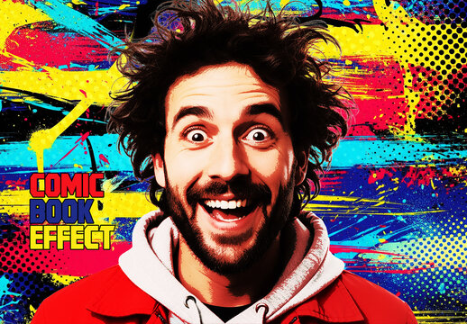 Pop Art Style Comic Book Photo Effect