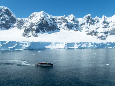 Boat in the southern ocean