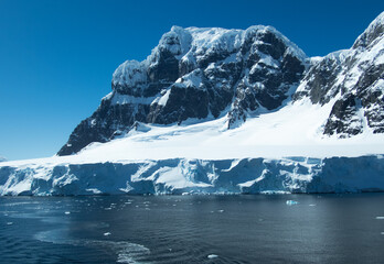 Antarctica mountain with snow