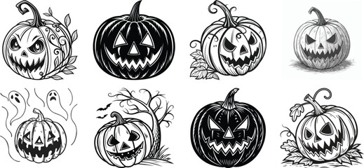 halloween pumpkin  set