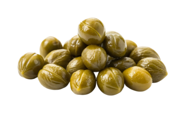 Vibrant, glistening capers pile up, ready to elevate any culinary creation with fresh zest and unique flavor.