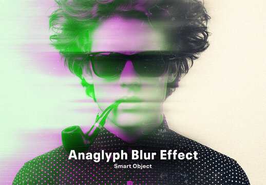 Anaglyph Blur Photo Effect