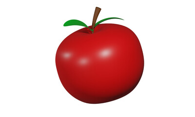 red apple isolated on white
