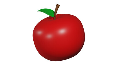 red apple isolated