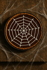 Spiderweb Chocolate Pie