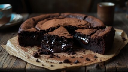 Indulge in this decadent chocolate lava cake with a molten center, perfect for Valentine's Day desserts and cozy winter moments at home