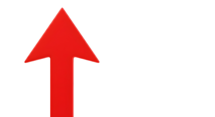 Isolated Red Arrow Pointing Up Vector Graphic isolated PNG with Transparent Background