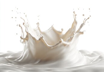 Milk splash against white background (1)