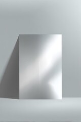 Light gray, blank, rectangular surface, illuminated by soft, cast shadows
