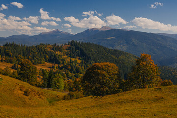 Beautiful early autumn in Carpathian mountains, Ukraine