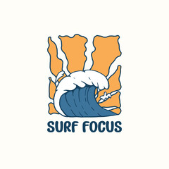 design of surf badges for tshirt, poster, and other uses