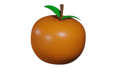 orange apple vector illustration