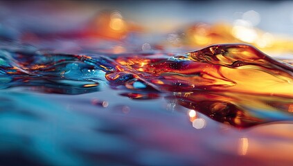 Abstract vibrant water ripples