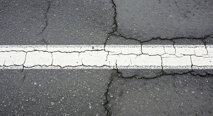 Obraz premium Cracked Asphalt Road Surface Texture.