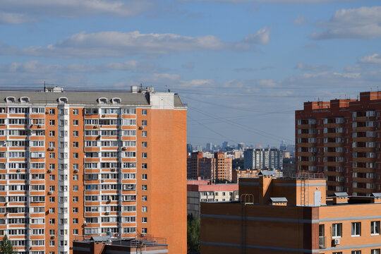 Cityscape in the Krasnogorsk, Russia.