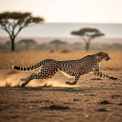 cheetah on the ground