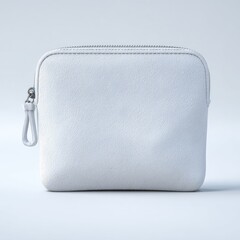 Blank white zippered pouch