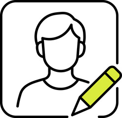 Edit profile icon with user avatar and pencil