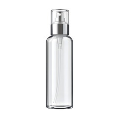 Clear Plastic Spray Bottle with Silver Cap for Liquids