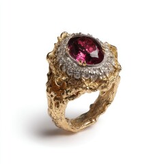 Ornate ring with a vibrant gemstone