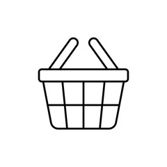 Simple outline of a shopping basket