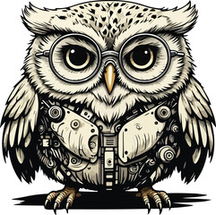 Owl vector illustration on white background