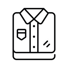 Folded shirt icon representing clothing fashion, apparel, and ecommerce products