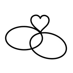 Two wedding ring vector