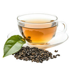 hot oolong tea on isolated [Transparent Background PNG].