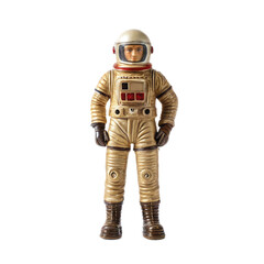 Fototapeta premium Astronaut figure with transparent background, showcasing sci fi theme that captures imagination and evokes sense of adventure