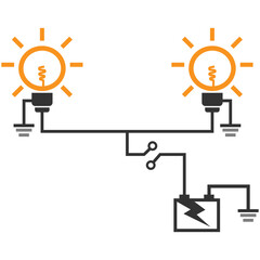 Simple Electric Bulb Icon