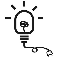Simple Electric Bulb Icon
