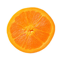 Vibrant Slice of Orange Carrot Vegetable Isolated on White Background