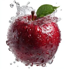 Red Apple Splashing In Water