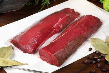 Raw Roe Deer Fillet - Wild Game Meat © ExQuisine