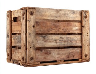 Wooden crate, weathered and rustic