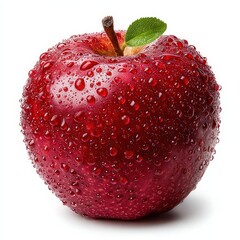 Red Apple With Water Droplets